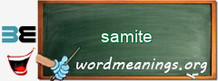 WordMeaning blackboard for samite